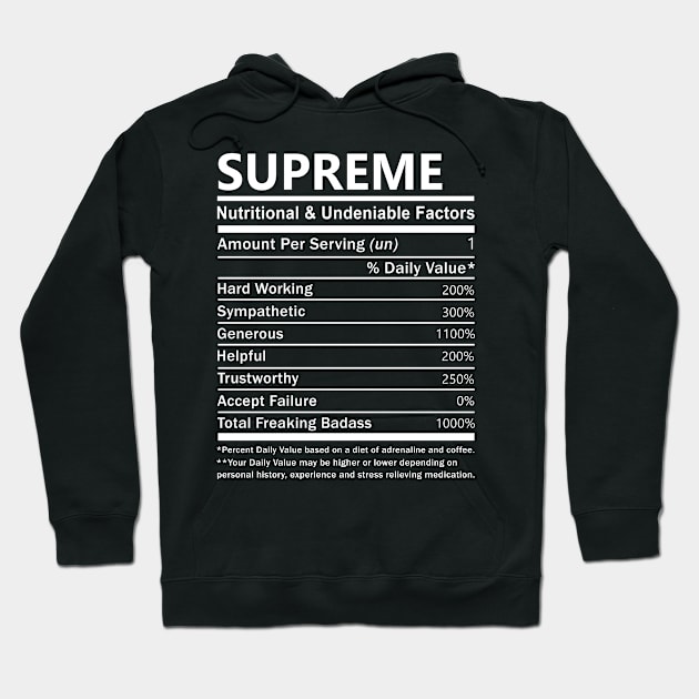 Supreme Name T Shirt - Supreme Nutritional and Undeniable Name Factors Gift Item Tee Hoodie by nikitak4um